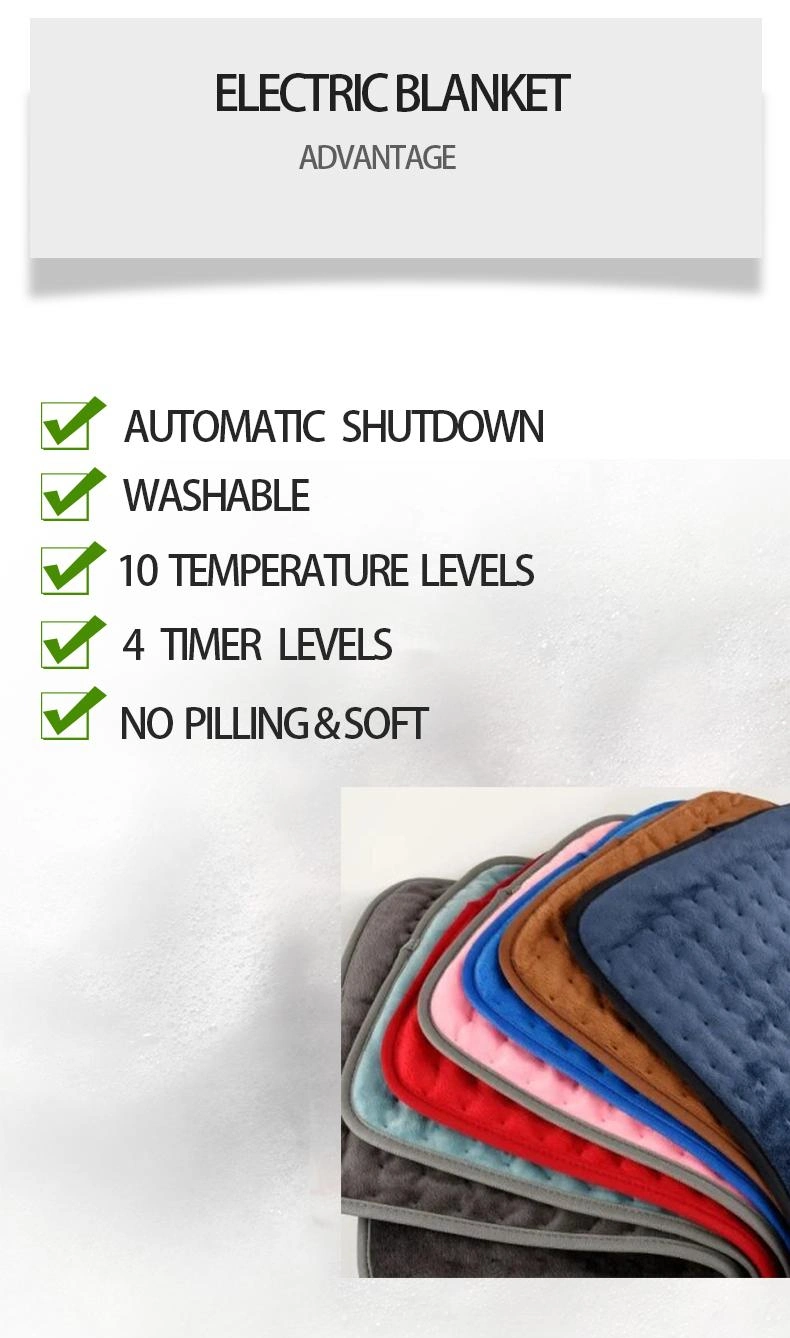 Customized Body Warming Heating Electric Blanket Back Pain for Hot Therapy