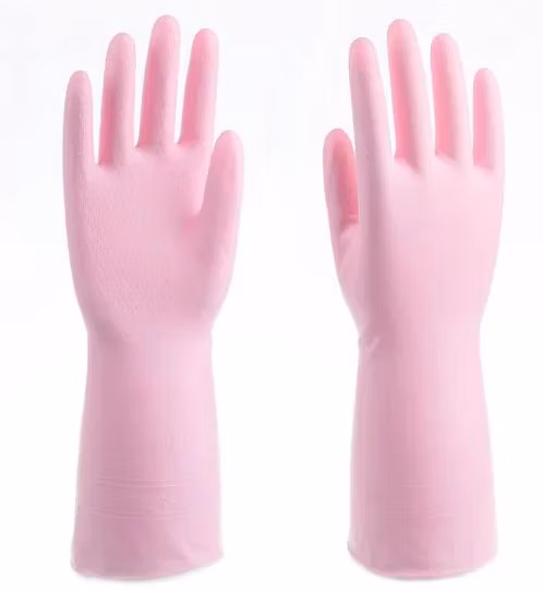 Мытье посуды, бытовые кухонные перчатки, водонепроницаемые перчатки из ПВХ.