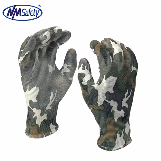 Садовые перчатки Nmsafety из полиуретана с цветным внутренним покрытием